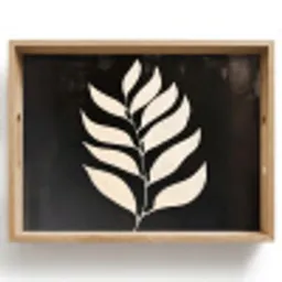 Blad - Wit - Minimalistisch Dienblad Rechthoek middel -z3d_shopping