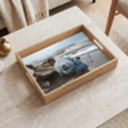 Schelp - Strand - Blauw - Zee Dienblad Rechthoek middel -sfeer1