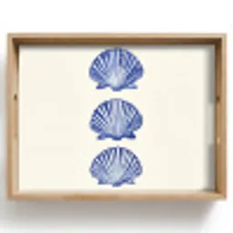 Schelpen - Blauw - Patroon Dienblad Rechthoek middel -z3d_shopping