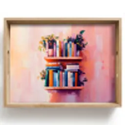 Planken - Boeken - Bladeren Dienblad Rechthoek middel -z3d_shopping