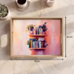 Planken - Boeken - Bladeren Dienblad Rechthoek middel -USP_Formaat