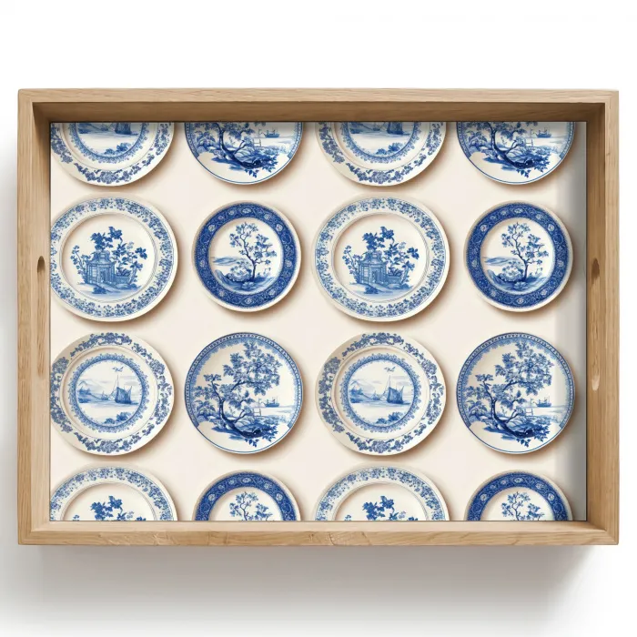 Borden - Bomen - Planten - Blauw Dienblad Rechthoek middel 911 -z3d_shopping