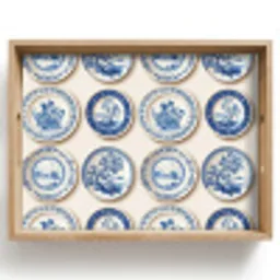 Borden - Bomen - Planten - Blauw Dienblad Rechthoek middel 911 -z3d_shopping