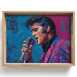 Zingende man - Glitterjas - Microfoon Dienblad Rechthoek middel -z3d_shopping