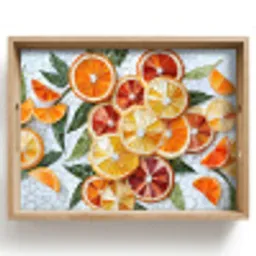 Schijfjes - Fruit - Oranje - Mozaïek Dienblad Rechthoek middel -z3d_shopping