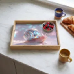 Slak - Disco - Mozaïek - Blauw Dienblad Rechthoek middel -sfeer2