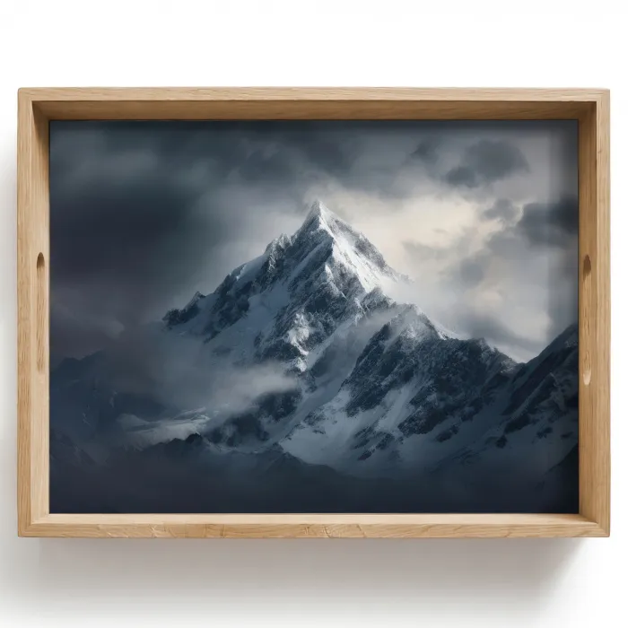 Sneeuw - Berg - Wolken Dienblad Rechthoek middel -z3d_shopping