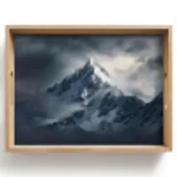 Sneeuw - Berg - Wolken Dienblad Rechthoek middel -z3d_shopping