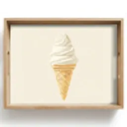 Softijs - Hoorntje - Wit Dienblad Rechthoek middel -z3d_shopping