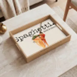 Spaghetti - tomatensaus - Parmezaanse kaas Dienblad Rechthoek middel -sfeer1