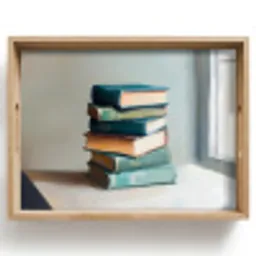 Stapel - Boeken - Groen - Daglicht Dienblad Rechthoek middel -z3d_shopping