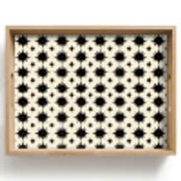 Stervormen - Geometrisch - Zwart Dienblad Rechthoek middel 911 -z3d_shopping