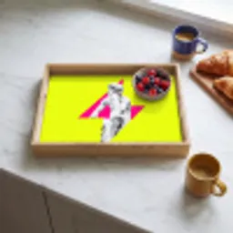 Beeld - Man - Bliksemschicht - Geel Dienblad Rechthoek middel -sfeer2