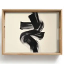 Strepen - Zwart - Abstract Dienblad Rechthoek middel -z3d_shopping