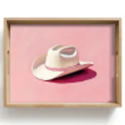 Zomers - Hoed - Roze Dienblad Rechthoek middel -z3d_shopping