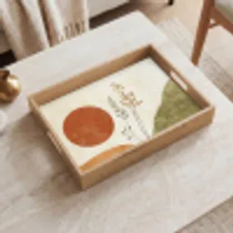 Zon - Abstract - Takken - Oranje Dienblad Rechthoek middel -sfeer1