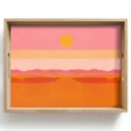 Zon - Abstract - Landschap - Oranje Dienblad Rechthoek middel -z3d_shopping