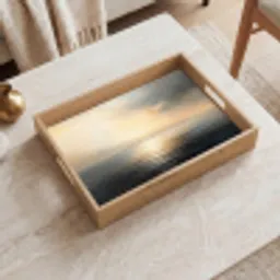 Zon - Horizon - Zee Dienblad Rechthoek middel -sfeer1