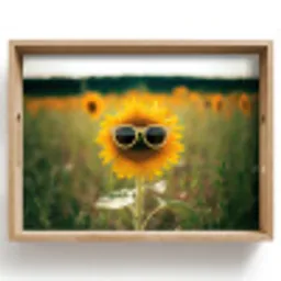 Zonnebloem - Veld - Zonnebril Dienblad Rechthoek middel -z3d_shopping