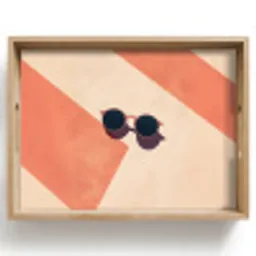 Zonnebril - Schaduw - Oranje - Minimalistisch Dienblad Rechthoek middel -z3d_shopping