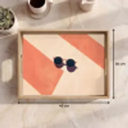 Zonnebril - Schaduw - Oranje - Minimalistisch Dienblad Rechthoek middel -USP_Formaat