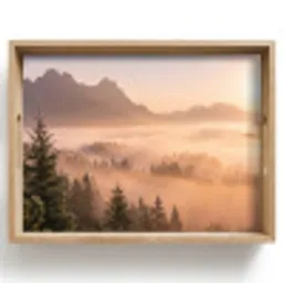 Zonlicht - Mist - Bergen - Bomen Dienblad Rechthoek middel -z3d_shopping