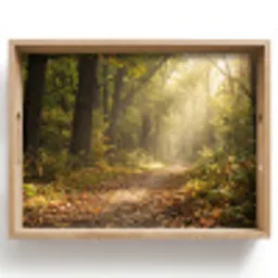 Zonlicht - Bospad - Bomen Dienblad Rechthoek middel -z3d_shopping