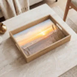 Zonsondergang - Duinen - Zee Dienblad Rechthoek middel -sfeer1