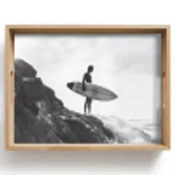 Surfer - Rots - Oceaan - Golven Dienblad Rechthoek middel -z3d_shopping