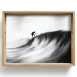 Surfer - Golf - Vervaagd - Zwart Dienblad Rechthoek middel -z3d_shopping