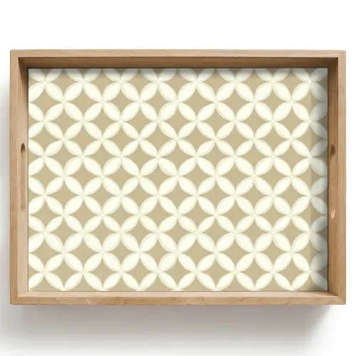 Symmetrisch - Motief - Beige Dienblad Rechthoek middel 911 -z3d_shopping