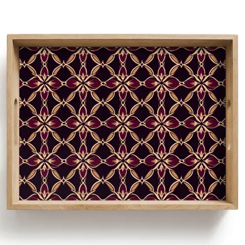 Symmetrisch - Tegel - Burgundy Dienblad Rechthoek middel 911 -z3d_shopping