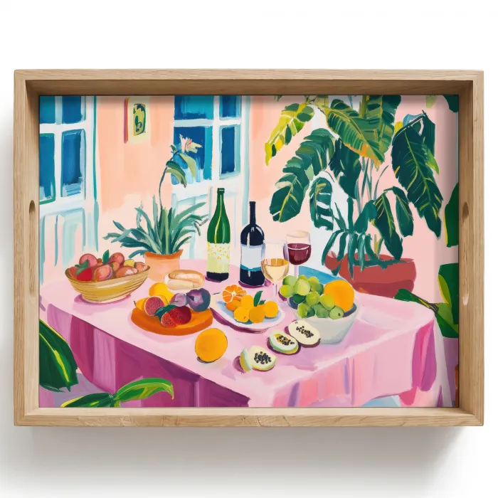 Tafel - Wijn - Fruit Dienblad Rechthoek middel -z3d_shopping