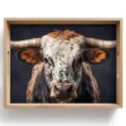 Stier - Kleurrijk - Hoorns Dienblad Rechthoek middel -z3d_shopping