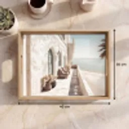 Terras - Stoelen - Strand - Beige Dienblad Rechthoek middel -USP_Formaat