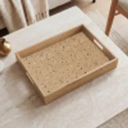 Terrazzo - Patroon - Beige Dienblad Rechthoek middel 911 -sfeer1