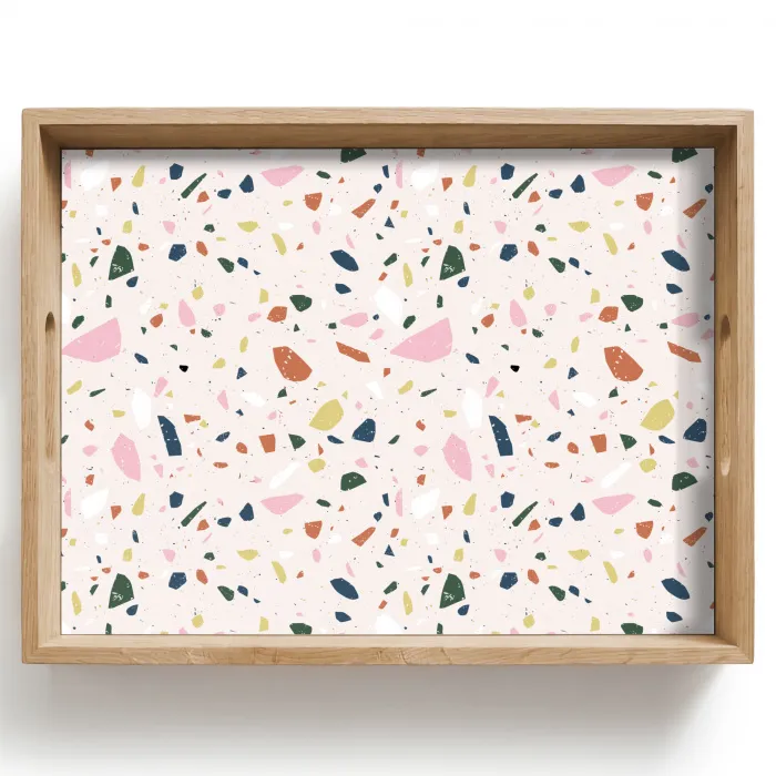 Terrazzo - Patroon - Kleurrijk Dienblad Rechthoek middel 911 -z3d_shopping