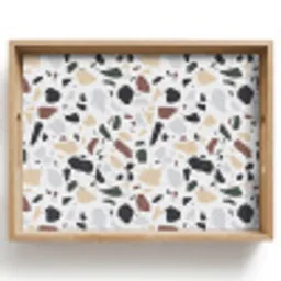 Terrazzo -  Patroon - Kleurrijk - Klei Dienblad Rechthoek middel 911 -z3d_shopping