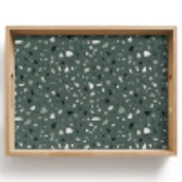 Terrazzo -  Patroon - Kleurrijk - Groen Dienblad Rechthoek middel 911 -z3d_shopping