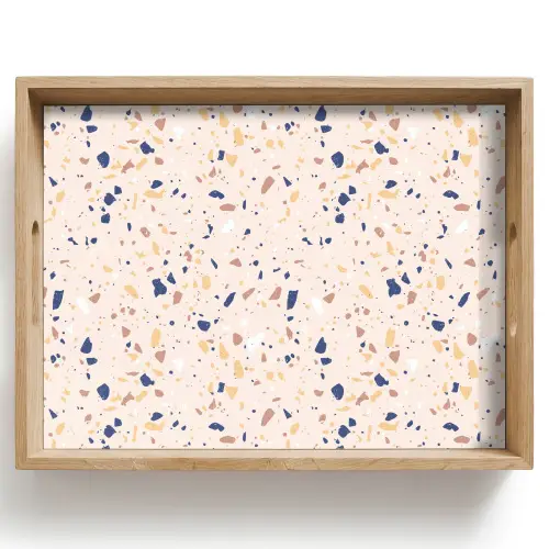 Terrazzo - Patroon - Kleurrijk - Indigo Dienblad Rechthoek middel 911 -z3d_shopping