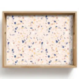 Terrazzo -  Patroon - Kleurrijk - Indigo Dienblad Rechthoek middel 911 -z3d_shopping