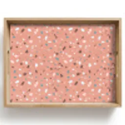 Terrazzo -  Patroon - Kleurrijk - Roze - Blauw Dienblad Rechthoek middel 911 -z3d_shopping