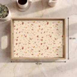 Terrazzo -  Patroon - Kleurrijk - Steen Dienblad Rechthoek middel 911 -USP_Formaat
