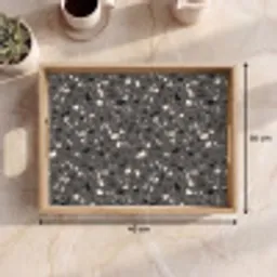 Terrazzo -  Patroon - Grijs Dienblad Rechthoek middel 911 -USP_Formaat