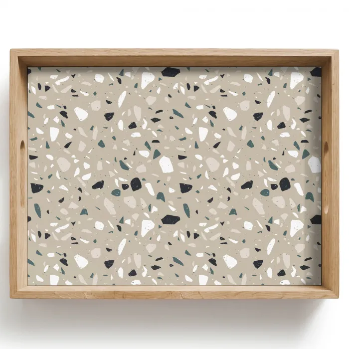 Terrazzo - Patroon - Groen Dienblad Rechthoek middel 911 -z3d_shopping
