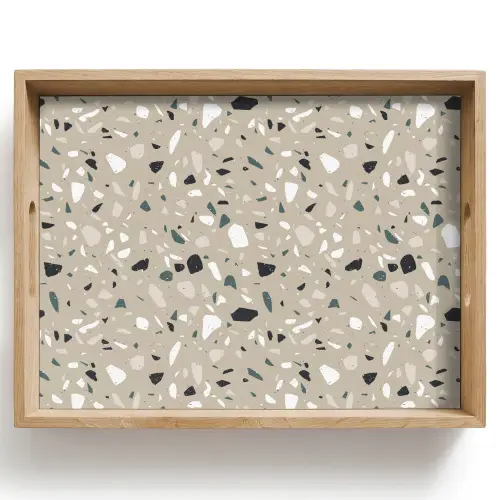 Terrazzo - Patroon - Groen Dienblad Rechthoek middel 911 -z3d_shopping