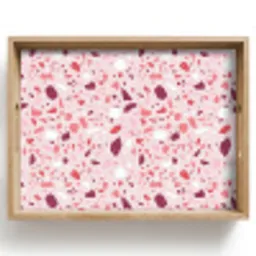Terrazzo - Patroon - Roze Dienblad Rechthoek middel 911 -z3d_shopping