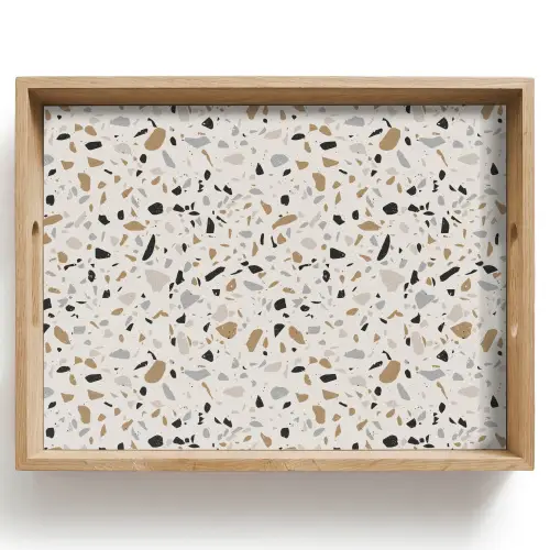 Terrazzo - Patroon - Staal Dienblad Rechthoek middel 911 -z3d_shopping