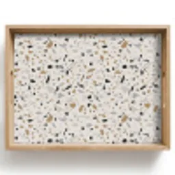 Terrazzo -  Patroon - Staal Dienblad Rechthoek middel 911 -z3d_shopping