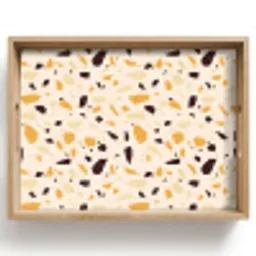 Terrazzo -  Patroon - Geel - Dienblad Rechthoek middel 911 -z3d_shopping